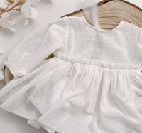 Image 3 of Newborn girls photography  body-dress Bella | white