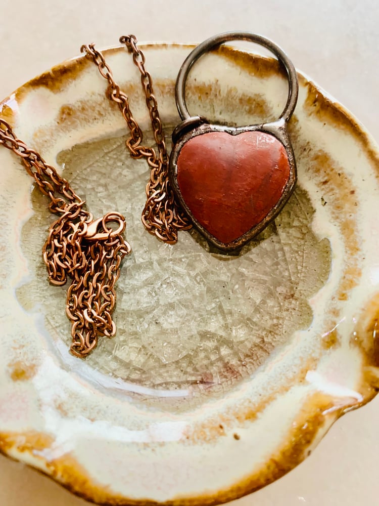 Image of Red jasper heart (copper)