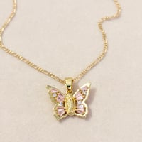 Image 1 of Pink Virgin Mary Necklace  