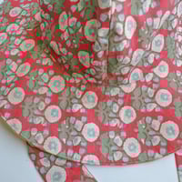 Image 2 of Reworked Wide Brim Hat Red India Flower Medium 