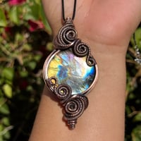 Image 1 of XL Labradorite “Portal” Pendant 🌈🌀