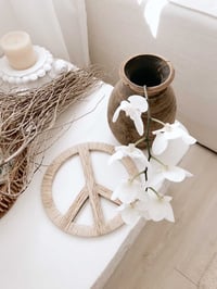 Image 10 of Raffia Peace Sign 30cm ( use drop down menu for colour selection)