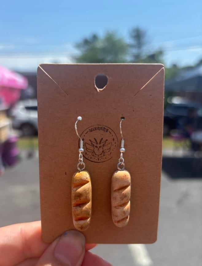 Image of Bread Loaf Dangle Earrings