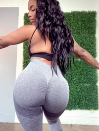 Image 2 of High waist squat proof leggings (charcoal grey)