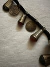vintage massive shaman coin and agate necklace
