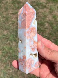 Image 5 of Pink Petal Agate Obelisk #2501