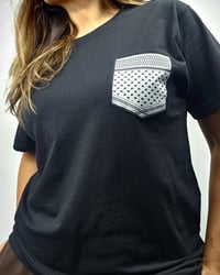 Image 1 of Keffiyeh pocket T-Shirt  Black 