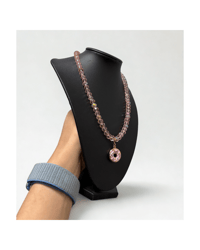 Image 3 of Pink Glaze Donut Necklace 