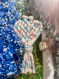 Image 5 of Heart Keychain - macrame