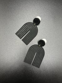 Image 4 of Block- Acrylic U-Shaped Dangle Earrings