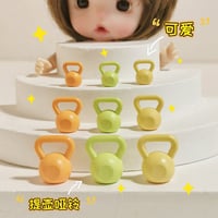 Image 3 of Kawaii Miniature Metal Kettlebell for Dollhouse Decor