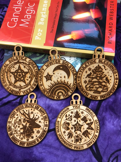 Image of Yule Tree Wooden Ornaments 