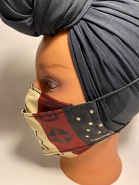 Image 4 of 3D Face Mask Multi Print Mudcloth