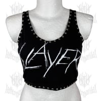 Image 2 of Slayer "Scratch Logo" Crop Top (SIZE L/XL)
