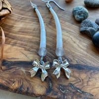 Image 2 of Large Dentalium with Bows and Grey Agate