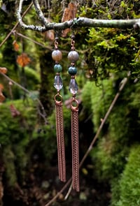 Image 2 of India Agate Fringe Earrings 
