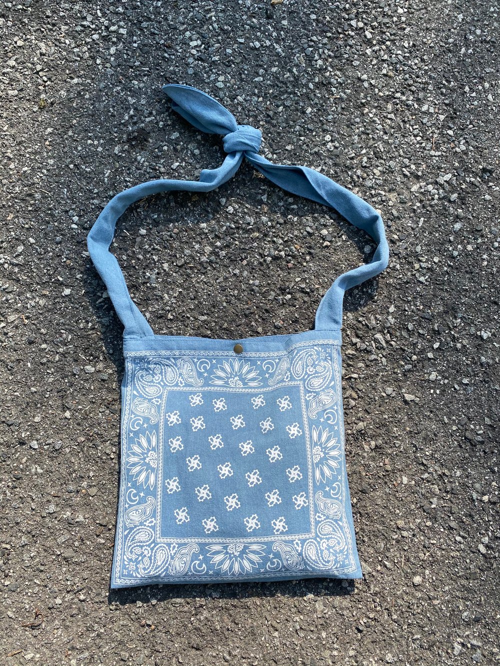 Denim Bandana Tote/Messenger Bag 💼 