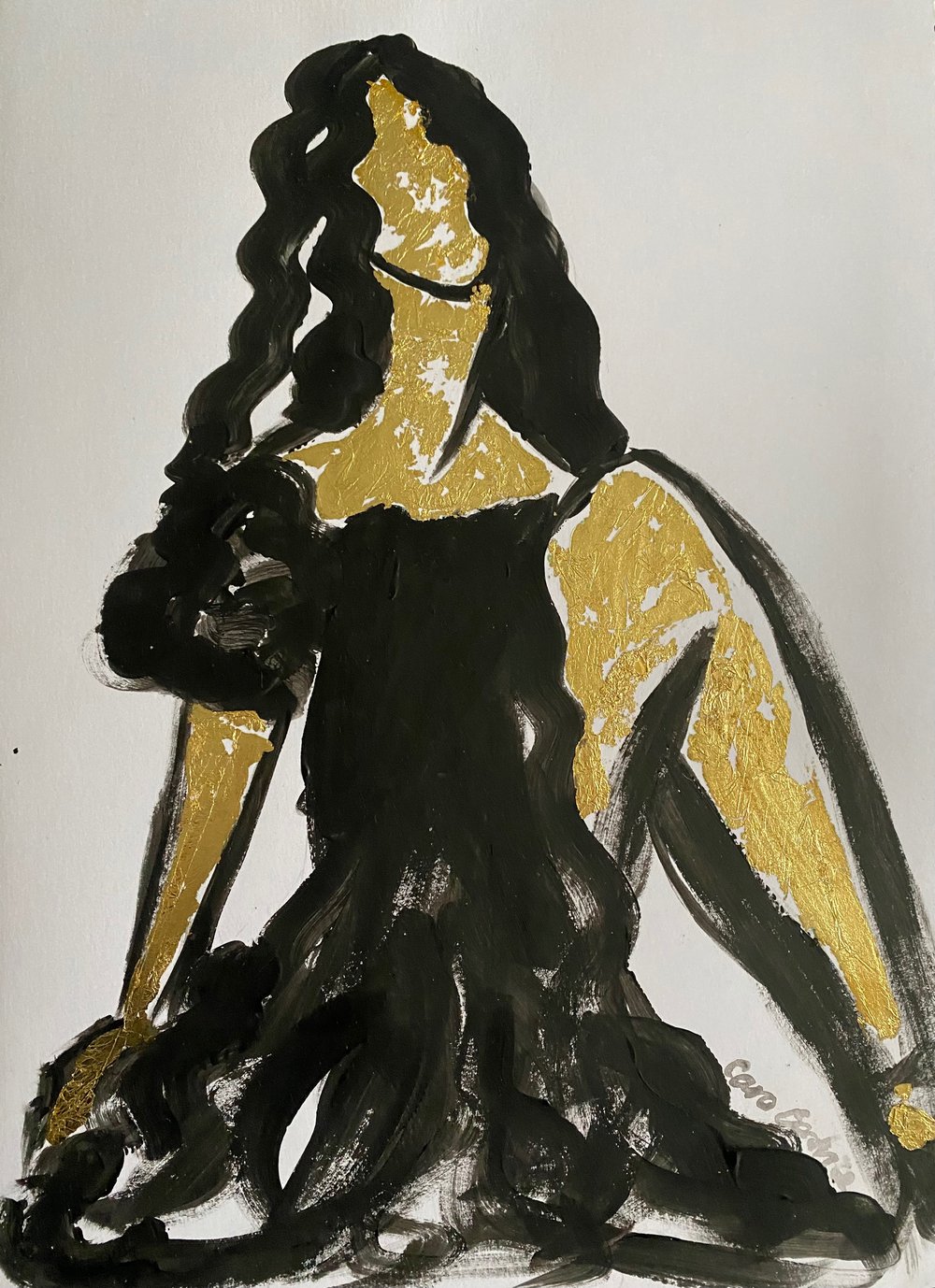 Image of Lady in gold 