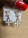 Earrings (White & Gold)