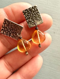 Image 5 of citrine and sterling silver post earrings