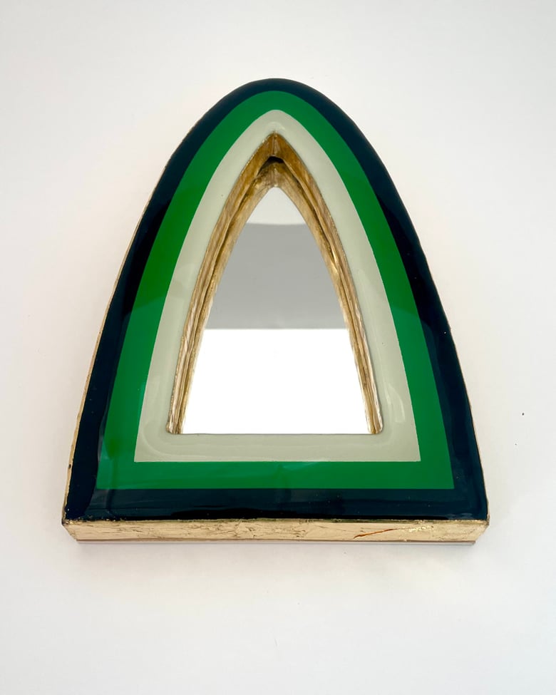 Image of Modernist Mirror Black/White/Green