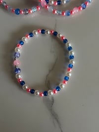 Image 7 of Blue Dream Flower Tumbler Bracelet Stack