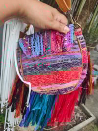 Image 8 of FRILL MINI body cross Sari bag with ruffles - detachable strap eye