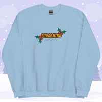 Image 1 of “Thrashing through the snow” - Skateboarding Christmas Jumper