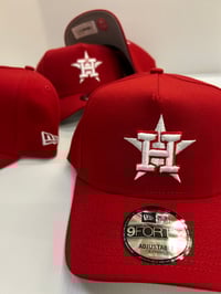 Image 1 of New Era 9Forty Scarlet Red/ White 