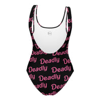 Image 2 of One-Piece Swimsuit "Deadly Barbz" (Black)