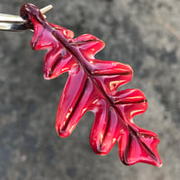 Image 2 of Red Oak Leaf Pendant