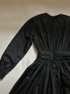 late 1960s Oscar de la Renta silk plunging black dress