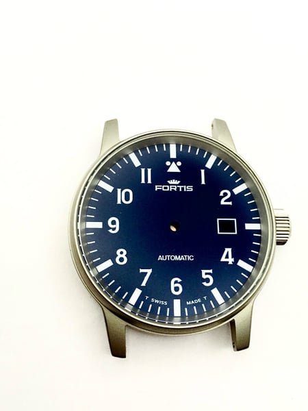 Image of Fortis Flieger complete kit,new,Blue Dial,40mm Case.595.10.46.1