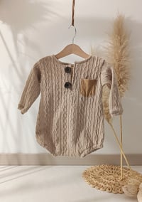 Image 1 of Photo prop | Toddler boy bodysuit for photoshoot |  Ari | beige | 18-24 months