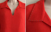 Image 3 of New 1X In The Nash Peach Studded Linen top #1210*14