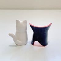 Image 6 of Count Dracula white cat ceramic figurine