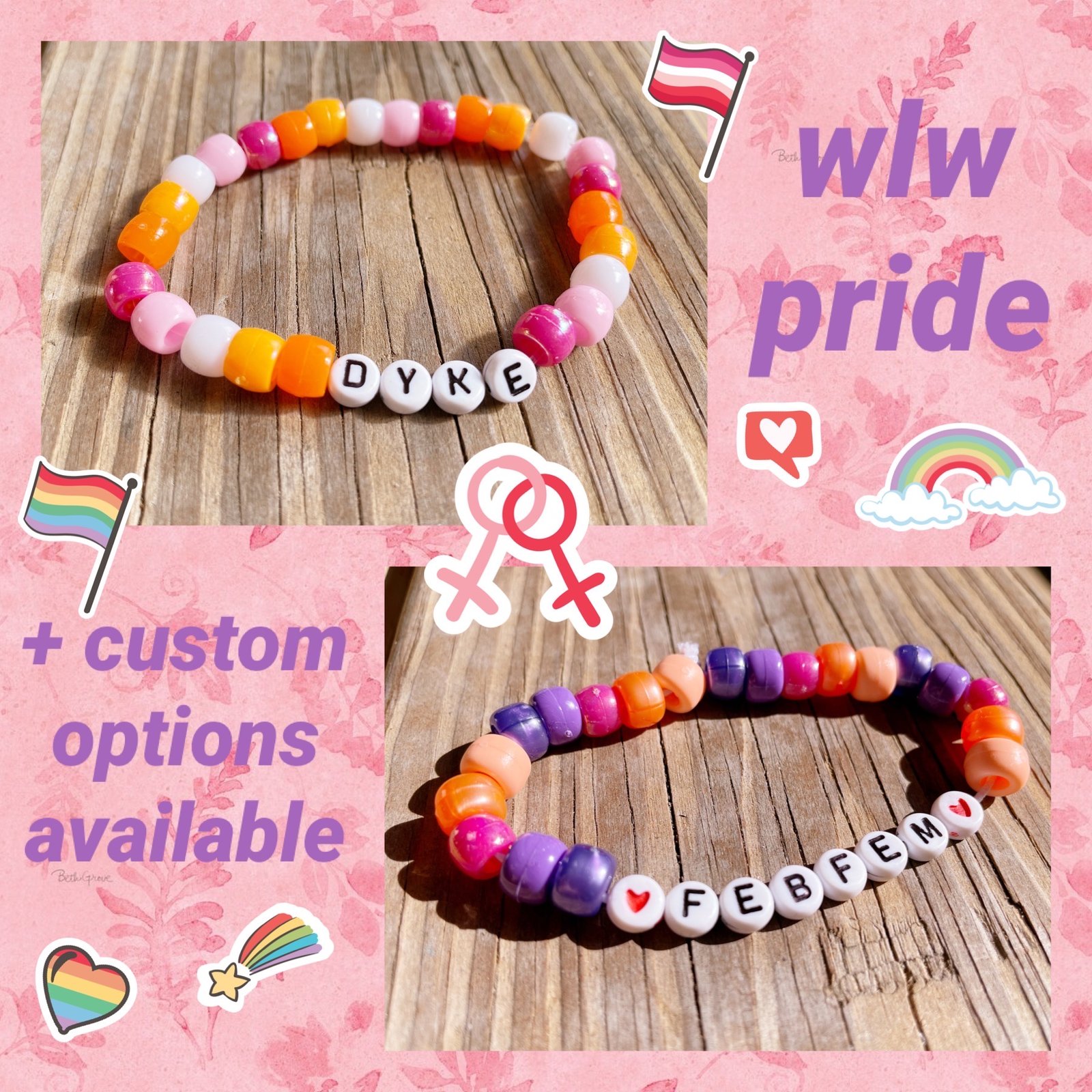 SHINsuke Pride Love Rainbow Bracelet Hand Strap Gay & Lesbian LGBT LGBTQ  Lapel Handmade DIY Accessories - Amazon.com
