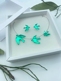 Image 1 of Zelený Náhrdelnik Ptáčci i jako sety