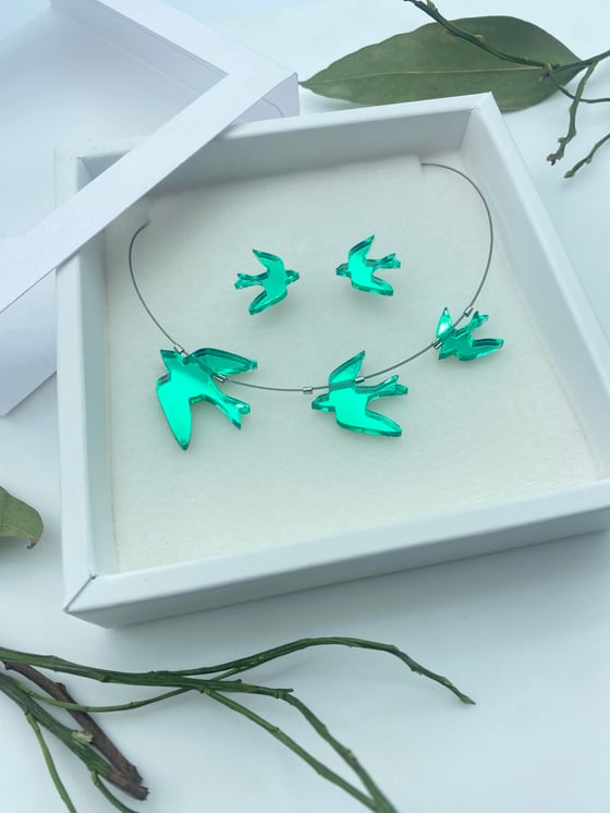 Image of Zelený Náhrdelnik Ptáčci i jako sety