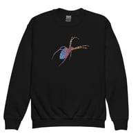Image 13 of Youth Sweatshirt - Spider Rainbow Glow