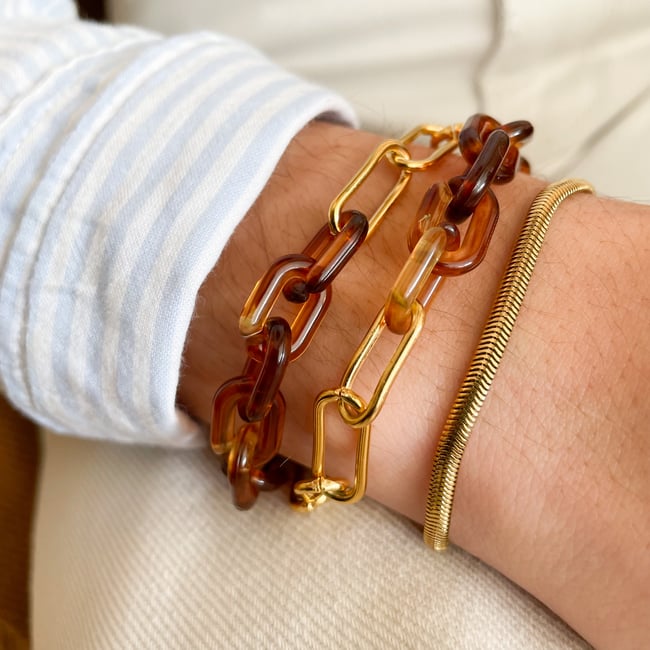 LOUISA | Bracelet maille serpent acier inoxydable