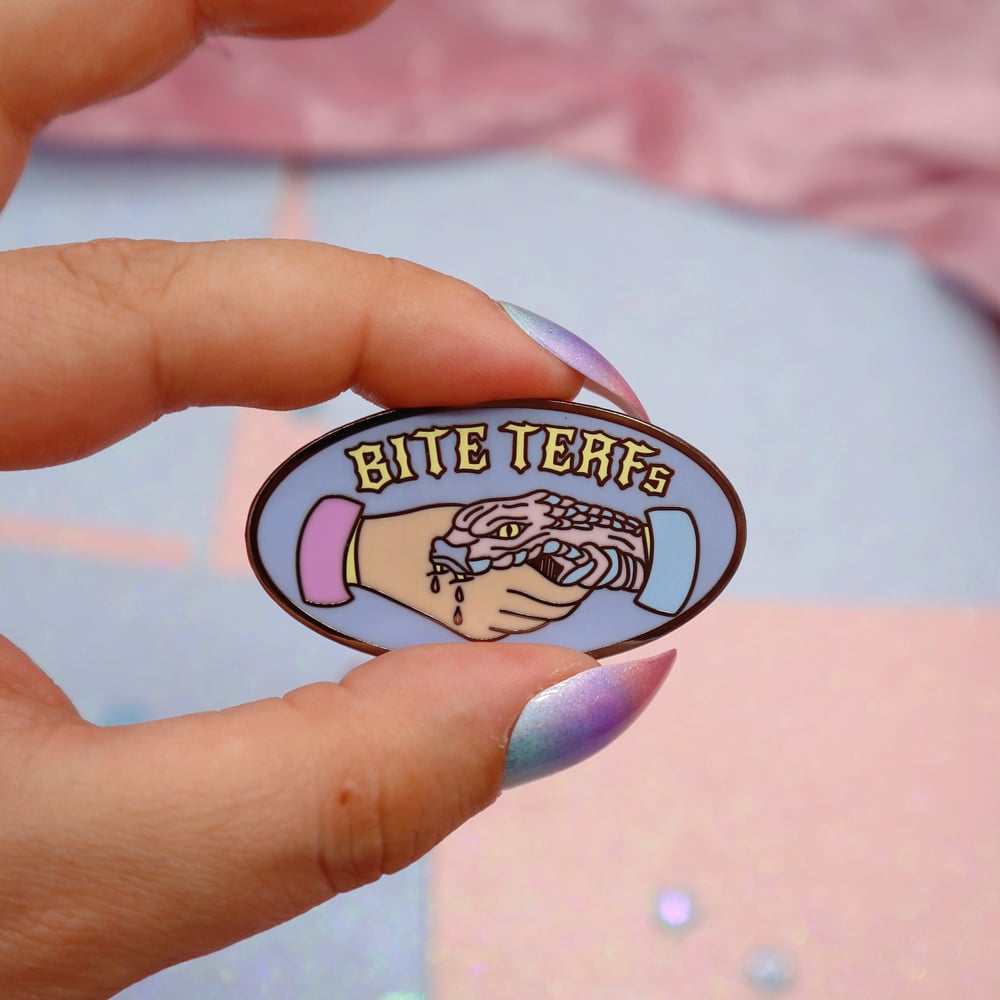 Image of Bite TERFs Enamel Pin