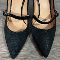 Image 3 of HALOGEN black high heel pointed toe pumps