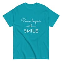 Image 9 of Unisex classic tee, Peace Begins With A Smile Tee