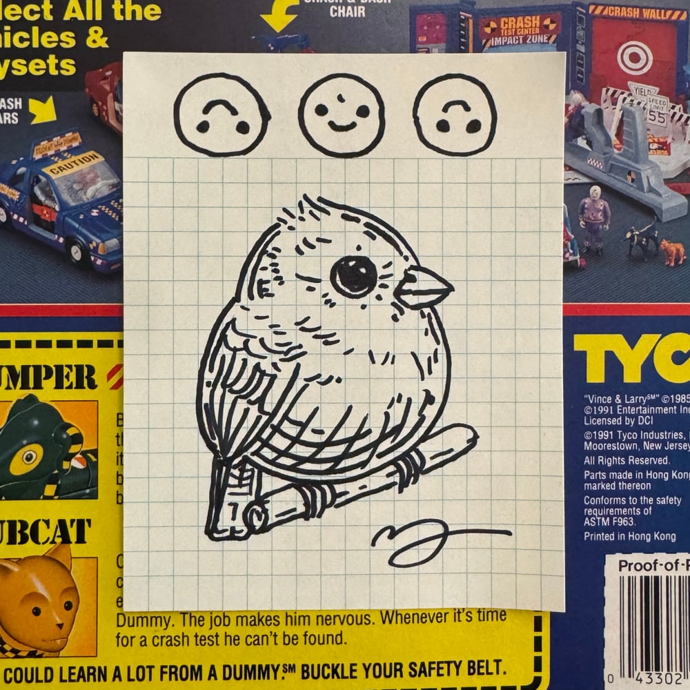 Image of Fat Bird Sharpie Sketch #43