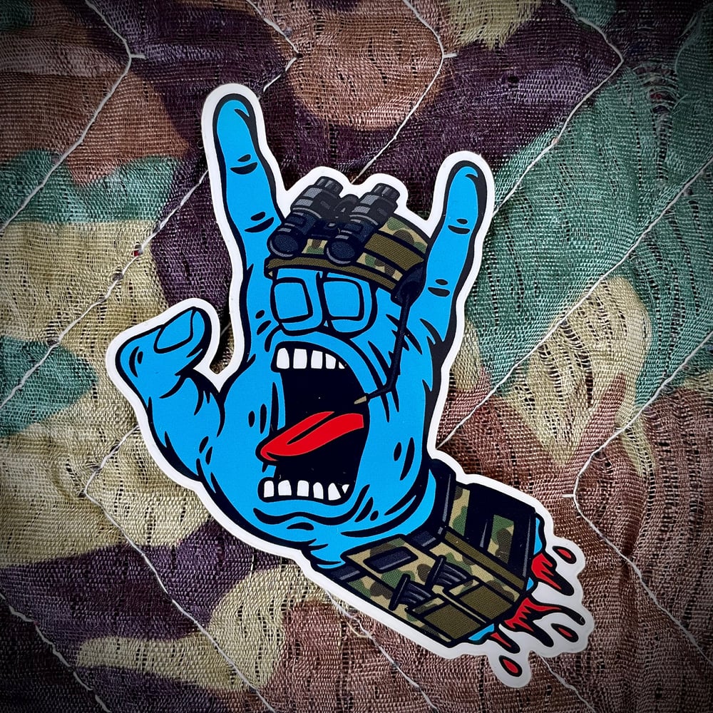 Pixel Ops Screaming Hand Sticker