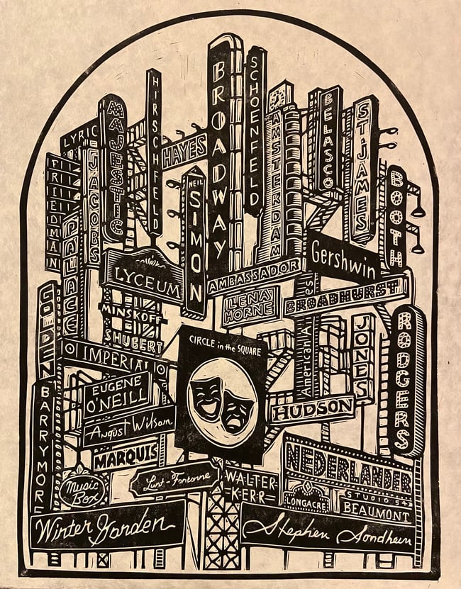 Broadway Block Print 