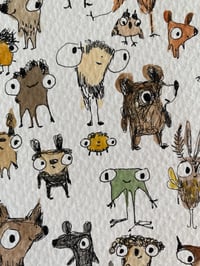 Image 5 of 100 ish Friends Original ink and watercolor 