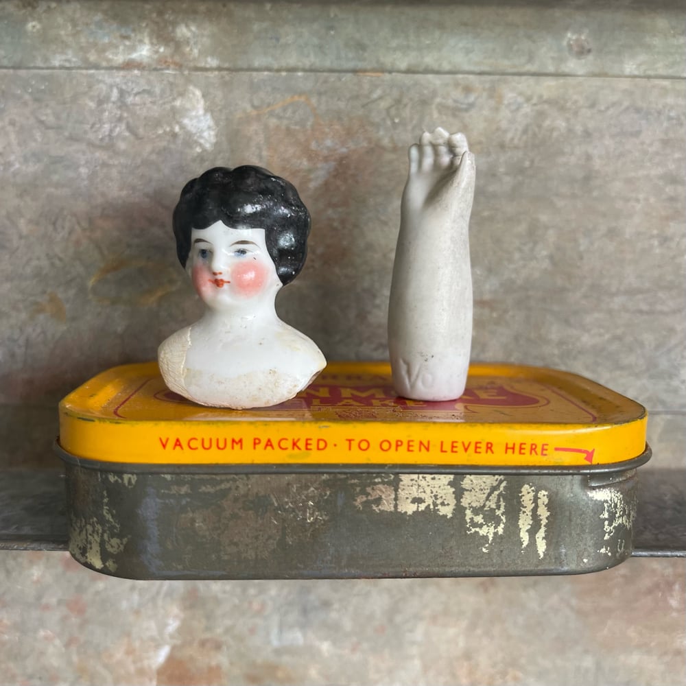 Image of Doll Head,Hand & Tin