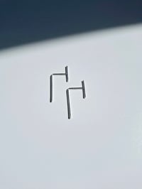 Image 1 of Silver double needle earrings